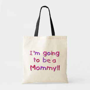 Tote Bag Devenir maman - rose et violet