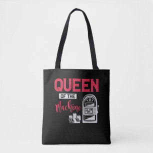 Tote Bag Devis de la machine à sous de la reine de jeu de 