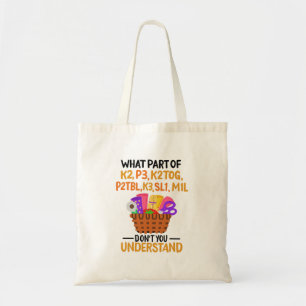 Tote Bag Devis de Tricot amusant tricot