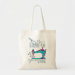 Tote Bag Devis du régime de couture de retraite