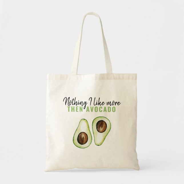 Tote Bag Devis vert moderne Avocado pour cadeau Avocado Lov (Devant)
