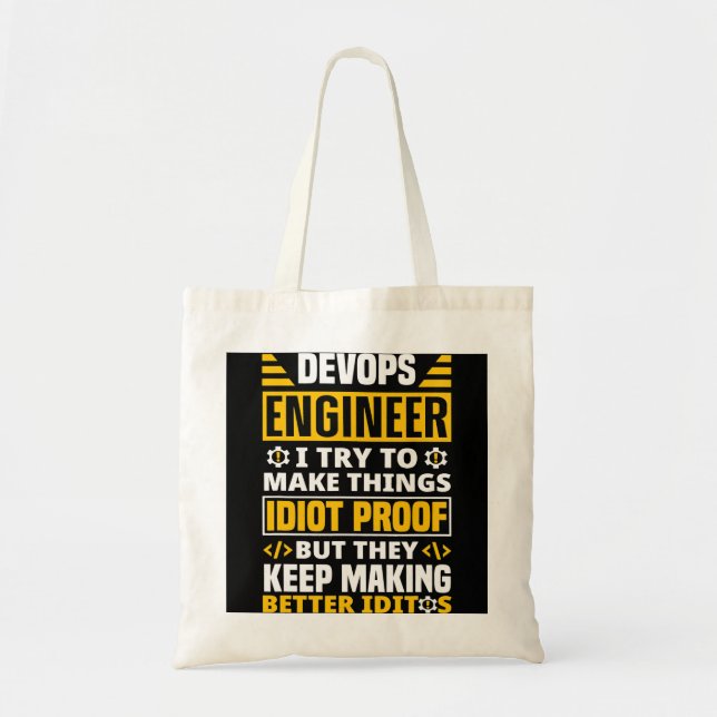 Tote Bag DevOps Ingénieur Informatique Cloud (Devant)
