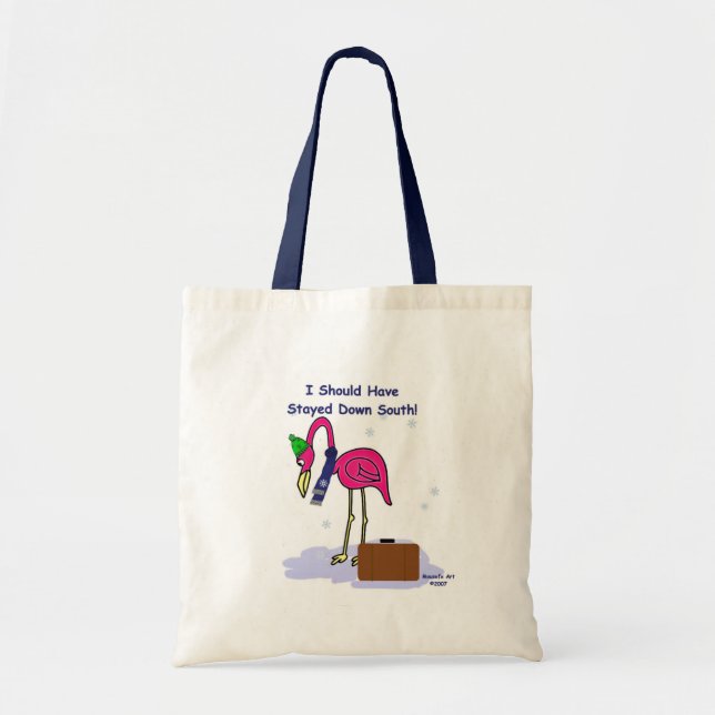 Tote Bag Devrait être resté le Flamant rose du sud mettent (Devant)