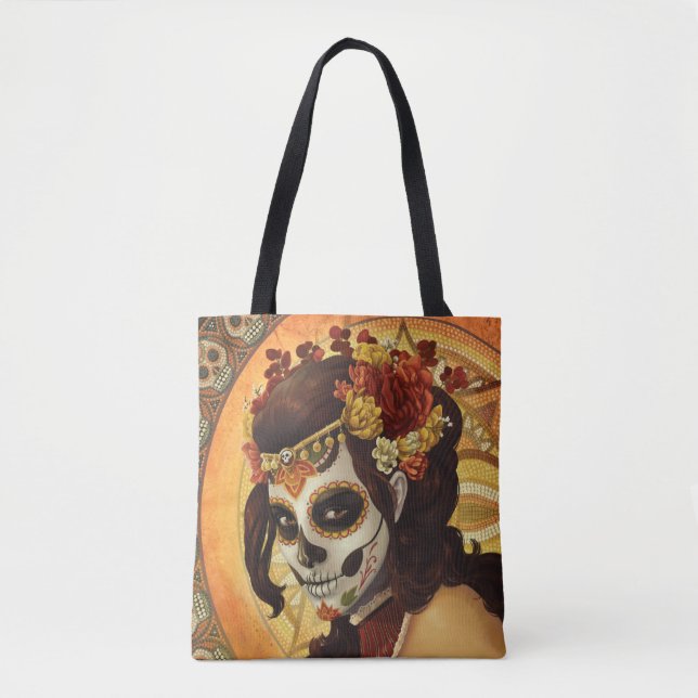 Tote Bag Dia De Los Muertos Throw Pillow (Devant)