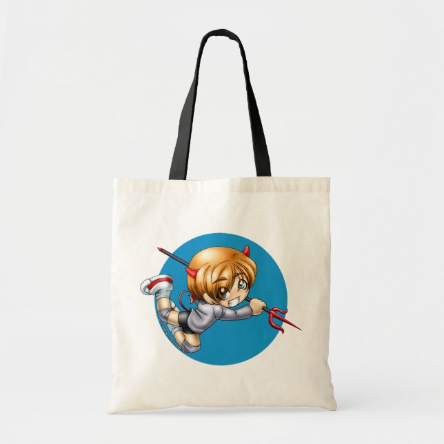 Tote Bag Diable Fourre-tout de Chibi (Devant)