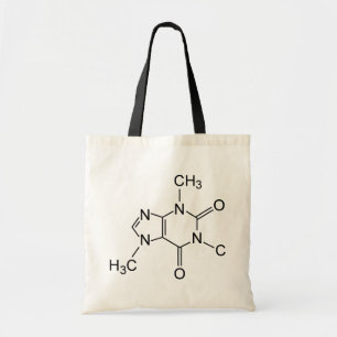 Tote Bag Diagramme chimique de la molécule de caféine
