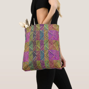 Tote Bag Diamants de Earthy Boho   Inspiré par l'Afrique