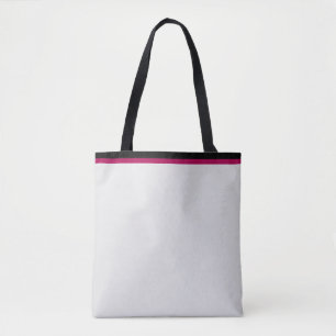 Tote Bag Diamants Gris Argent & Motif de Forme Rouge Bourgo