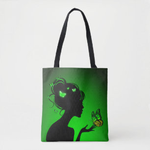 Tote Bag Die grüne Schmetterlinge Tasche
