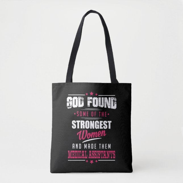 Tote Bag Dieu a fait aux aides médicaux la profession (Devant)