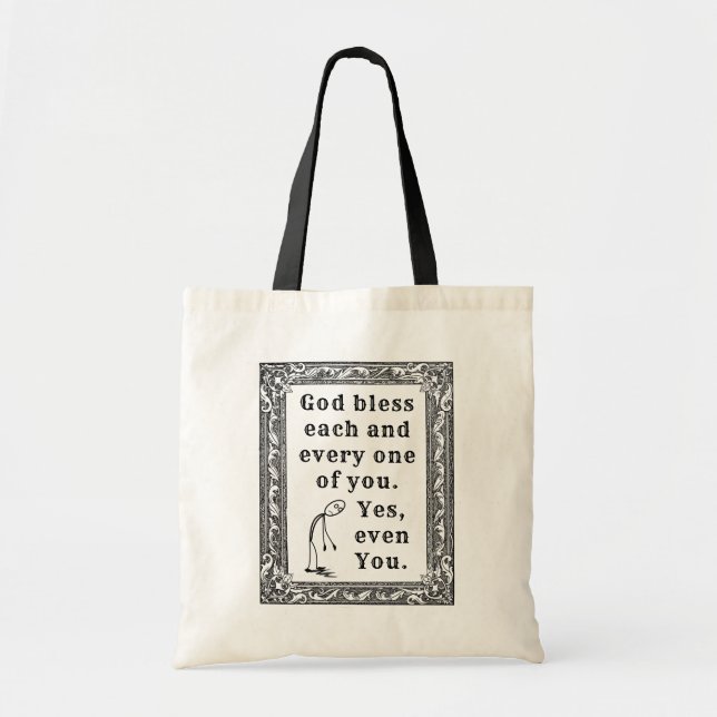 Tote Bag Dieu bénisse (humaine) fourre-tout (Devant)