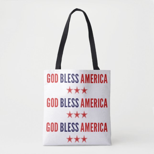 Tote Bag Dieu bénisse l'Amérique (Devant)