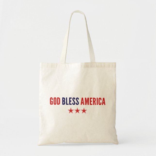 Tote Bag Dieu bénisse l'Amérique (Devant)