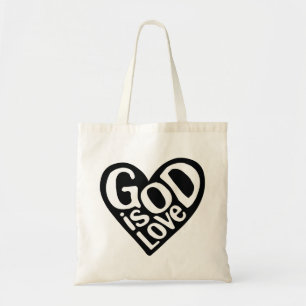 Tote Bag Dieu est amour Comme Jésus Cite Dieu Art Amour Art