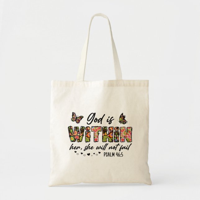 Tote Bag Dieu est en elle (Devant)