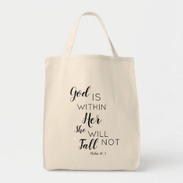 Tote Bag Dieu est en elle, elle ne tombera pas