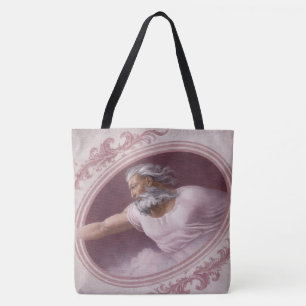 Tote Bag Dieu le Père Classique Cadre Renaissance Rose