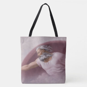 Tote Bag Dieu le Père Divine Bénédiction Rose Antique