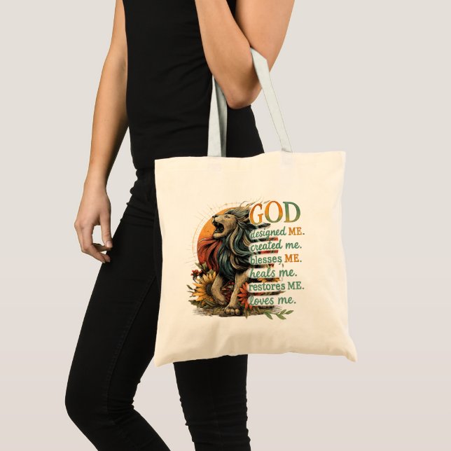 Tote Bag Dieu M'A Conçu... (Devant (produit))