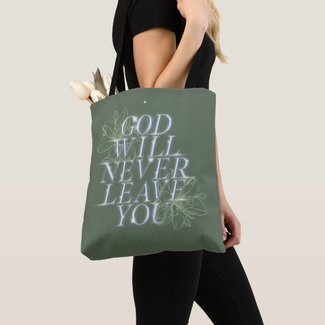 Tote Bag Dieu ne te quittera jamais (De près)