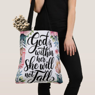 Tote Bag Dieu personnalisé est au sein de ses femmes chréti
