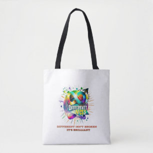 Tote Bag Différent n'est pas cassé, il est brillant - Neuro