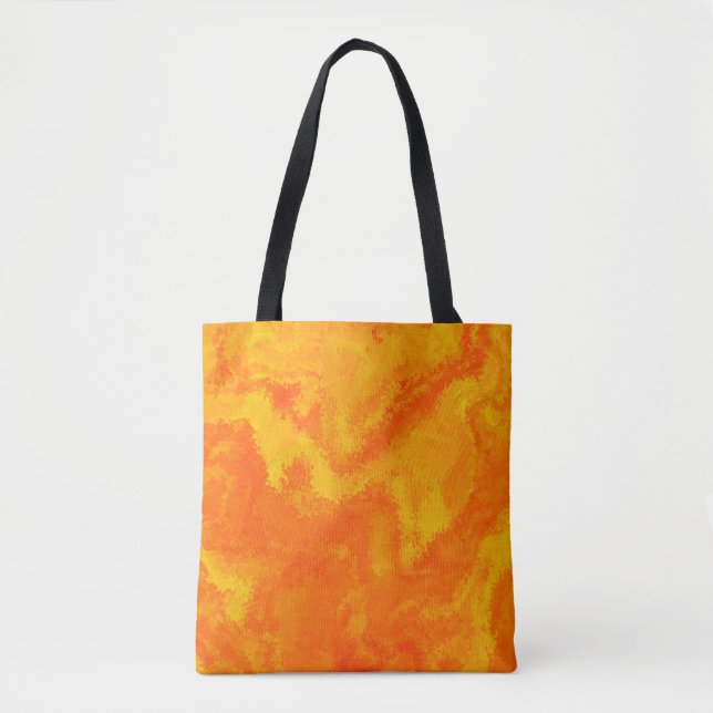 Tote Bag Diffusion Abstraite orange jaune (Devant)