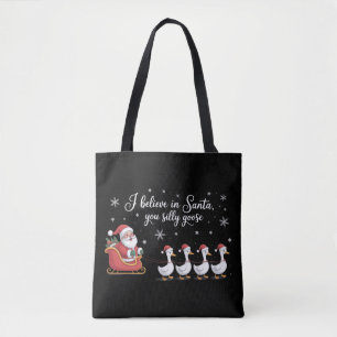 Tote Bag Dindon de Noël Je crois au Père Noël Drôle