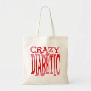 Tote Bag Dingue diabétique en rouge