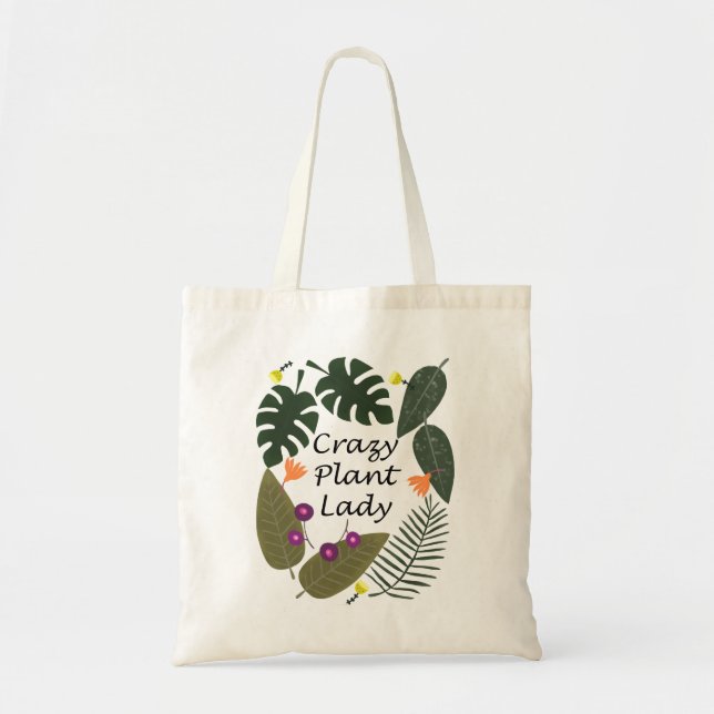 Tote Bag Dingue plante dame Funny Cadeau pour la maison Ama (Devant)