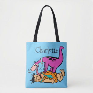 Tote Bag Dino Licking Fred Flintstone