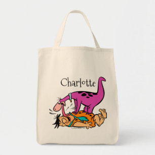 Tote Bag Dino Licking Fred Flintstone