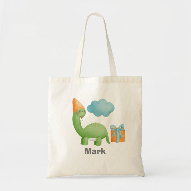 Tote Bag Dinosaur fête d'anniversaire (Devant)