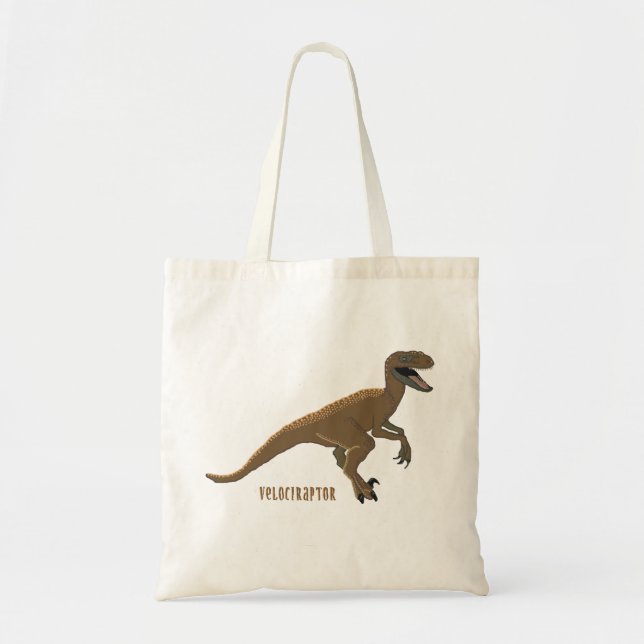 Tote Bag Dinosaure Fourre-tout de Velociraptor (Devant)