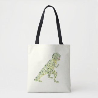 Tote Bag Dinosaure T-REX Dans Les Points