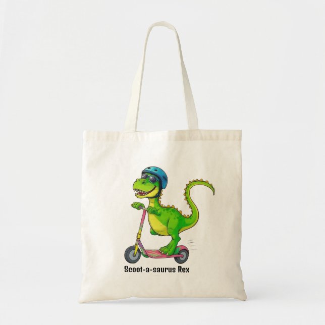Tote Bag Dinosaure Vert Cool (Devant)