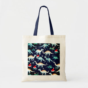 Tote Bag Dinosaures de Noël