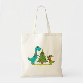 Tote Bag Dinosaures Noël