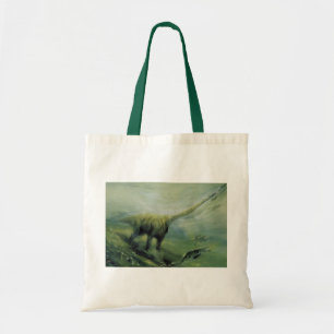 Tote Bag Dinosaures vintage, Brachiosaure nageant dans l'oc