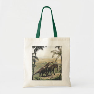 Tote Bag Dinosaures vintages, Amargasaurus aux palmiers