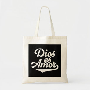 Tote Bag Dios Es Amor Espagnol Christian Catholic Message G