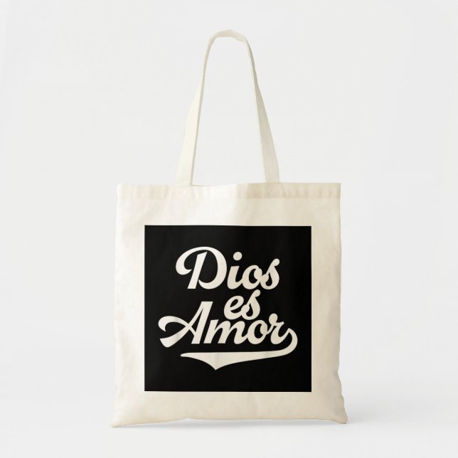 Tote Bag Dios Es Amor Espagnol Christian Catholic Message G (Devant)