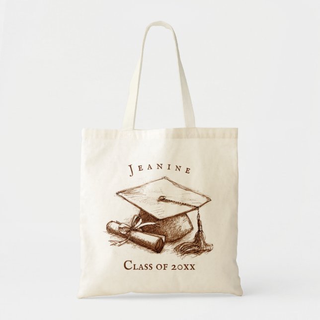Tote Bag Diplôme de diplôme de fin d'études de 2023 Monogra (Devant)