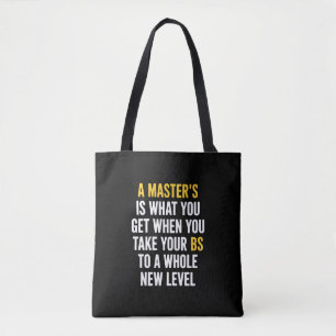 Tote Bag Diplôme de Master Citations drôles d'humour 
