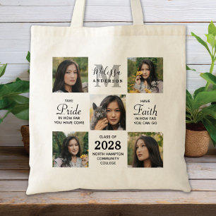 Tote Bag Diplômé sur mesure 5 photo Collage Graduation