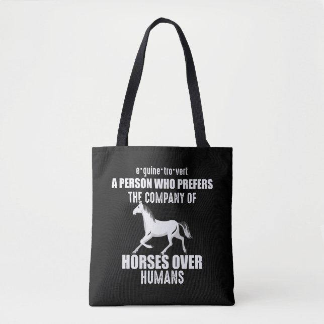Tote Bag Dire un cadeau à un fou de cheval (Devant)