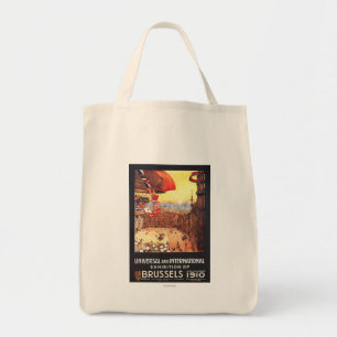 Tote Bag Dirigeable de Lebaudy avec des drapeaux du monde à