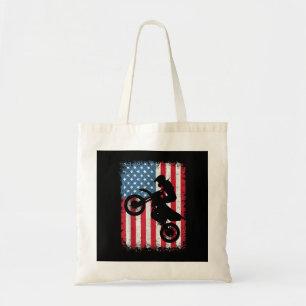 Tote Bag Dirt Vélo Drapeau Américain Motocross Vélo Hommes