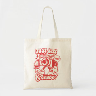 Tote Bag "Dis Cheddar!" Mascotte de l'appareil photo rétro