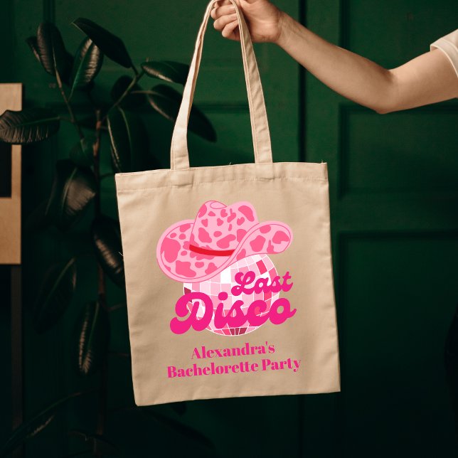 Tote Bag Disco Cowgirl Rodéo Rose Bachelortie Party (Créateur téléchargé)